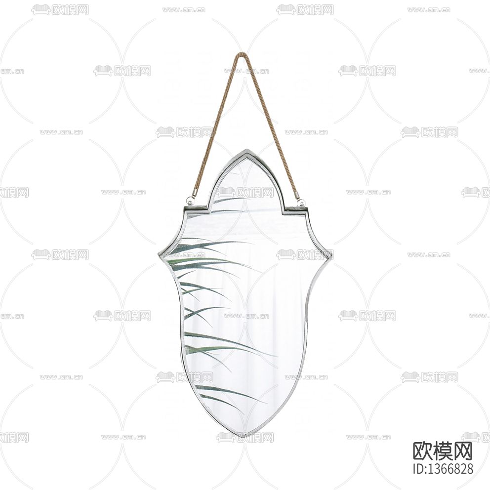 北欧简约挂壁叶子穿衣镜