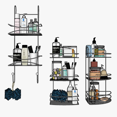  现代洗发水沐浴露su模型 