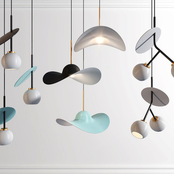 北欧时尚吊灯3d模型