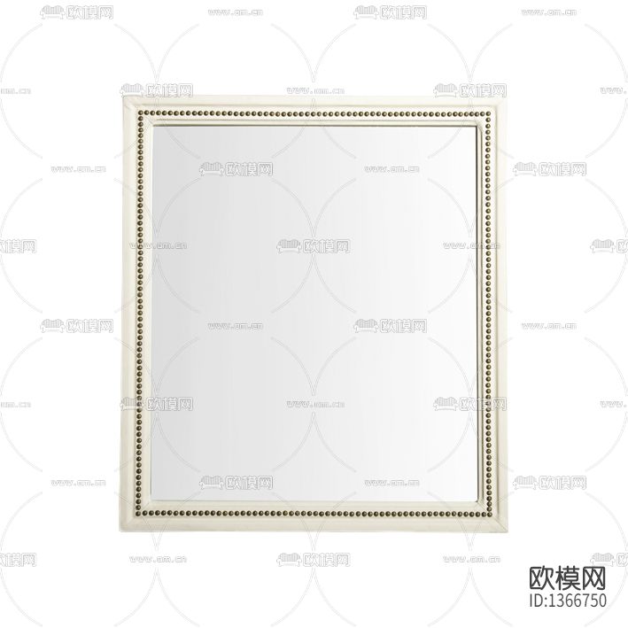 美式简约实木铆钉边框浴室镜下载