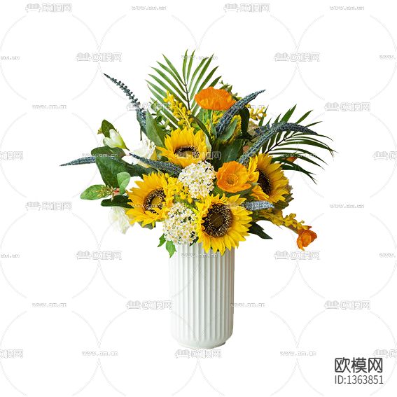 现代简约陶瓷花瓶插花下载