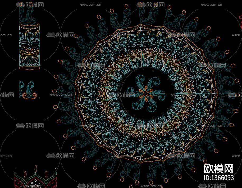 佛系雕花图案下载（渲染图2）