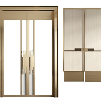 双开推拉门3d模型