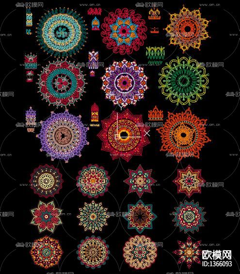 佛系雕花图案下载（渲染图1）