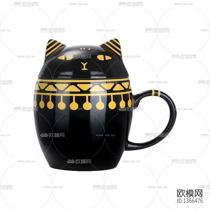 现代简约陶瓷小猫状马克杯下载