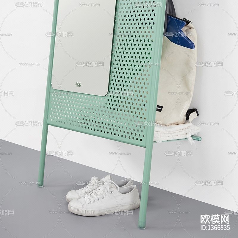 北欧简约铁艺全身试衣镜