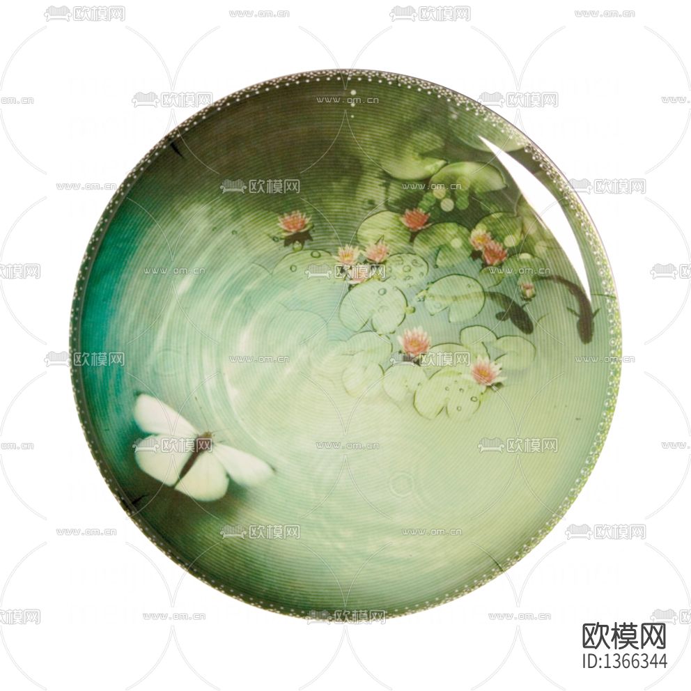 新中式禅意陶瓷彩釉餐盘