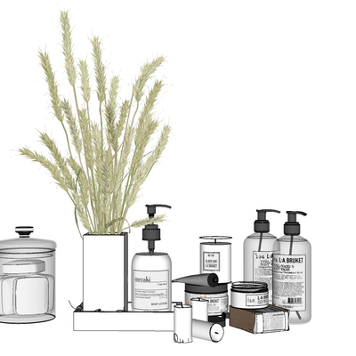  现代洗手液沐浴露su模型 