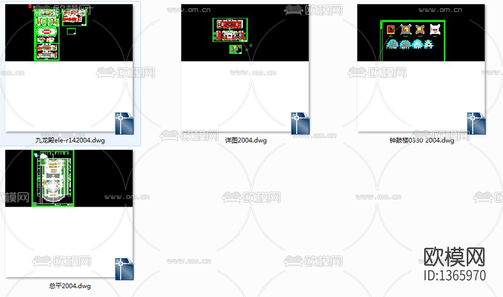 寺庙施工图下载（渲染图2）