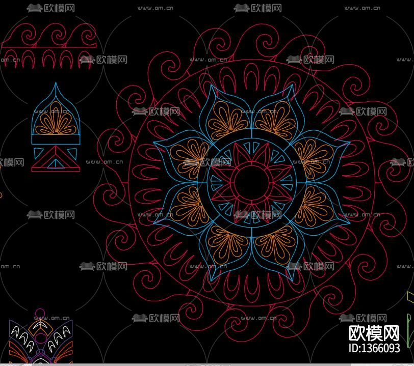 佛系雕花图案下载（渲染图3）