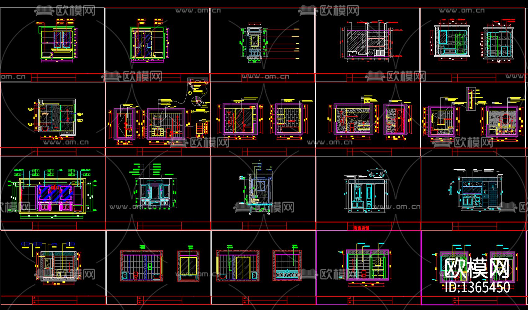 卫生间立面图下载（渲染图1）