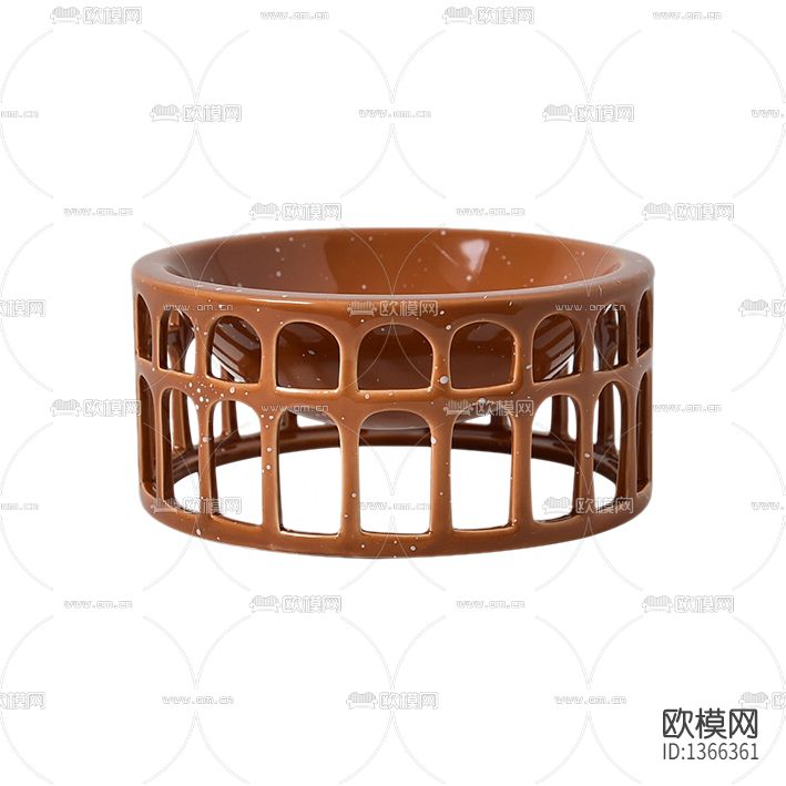 北欧简约陶瓷焦糖色釉面斗兽场碗具