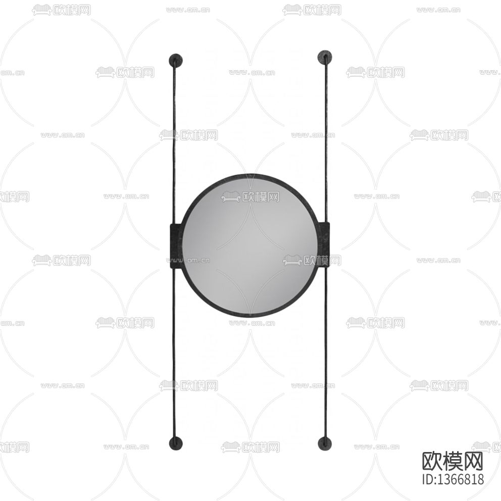 现代极简创意不锈钢圆形浴室镜
