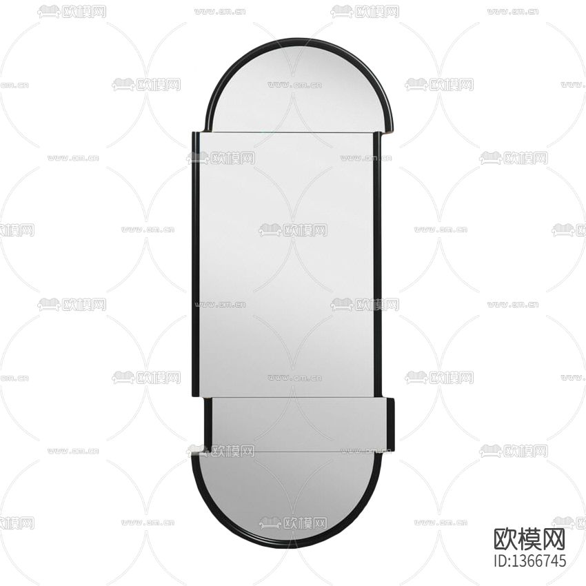 现代简约创意错位椭圆全身镜