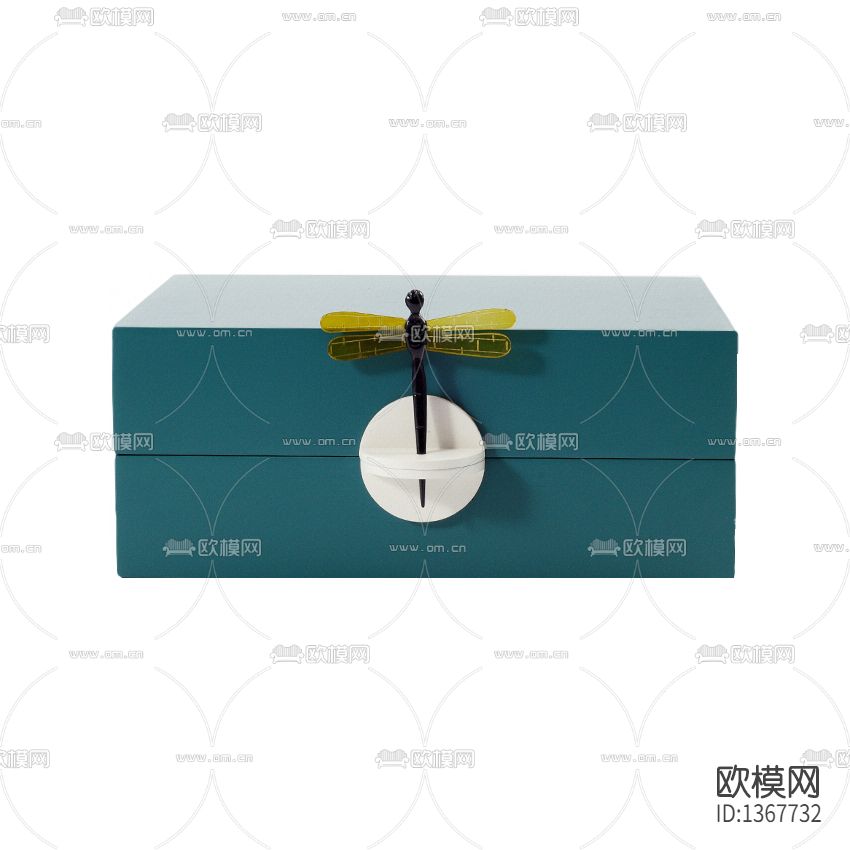 新中式简约实木蜻蜓装饰盒