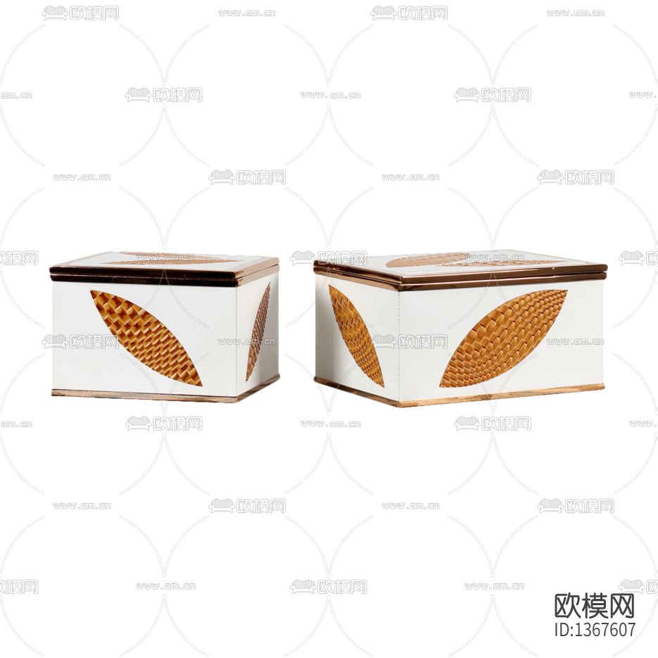 现代轻奢实木铁艺装饰盒