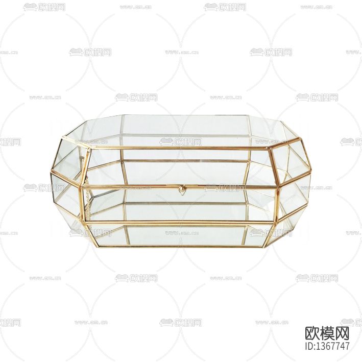 现代轻奢玻璃不锈钢边框装饰盒