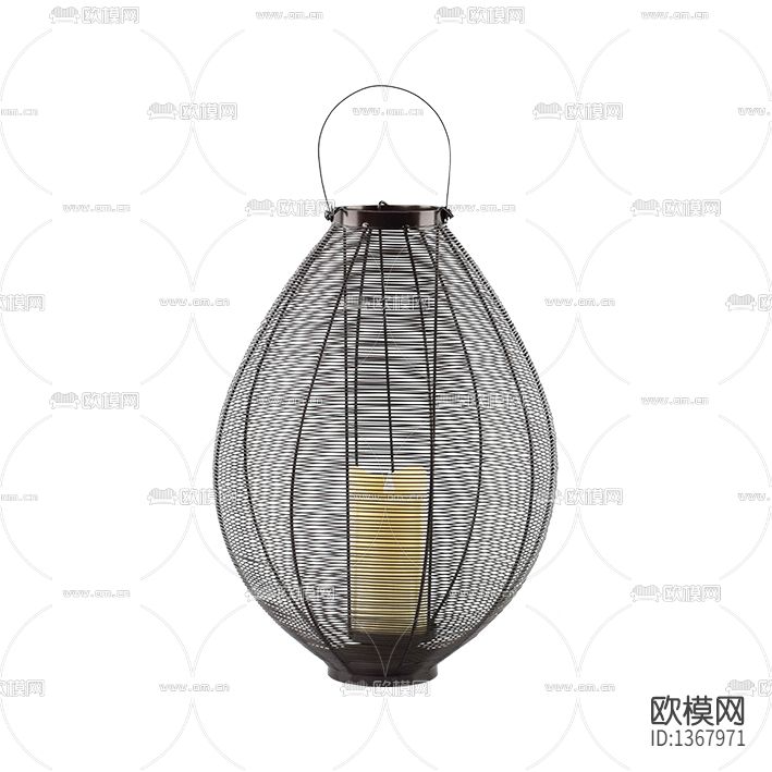 新中式简约铁艺烛台下载