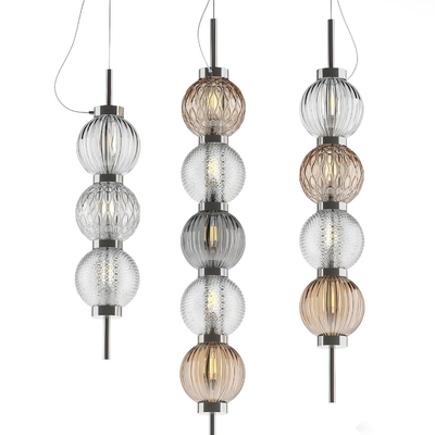 现代多头玻璃吊灯3d模型