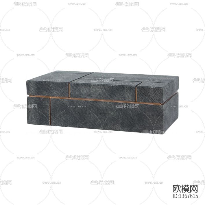 现代轻奢皮革金边装饰盒