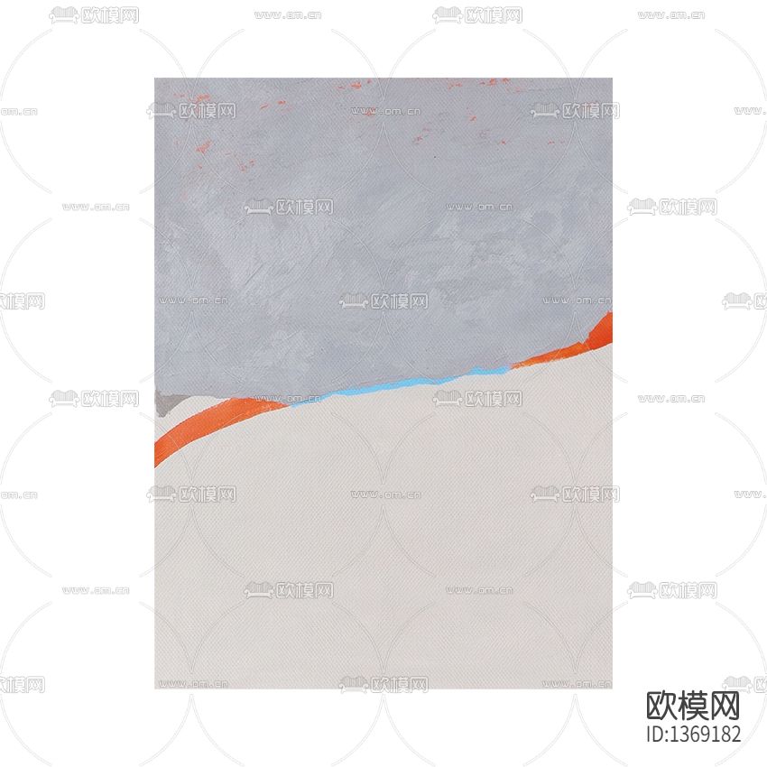 现代简约色块线条抽象画下载（渲染图2）