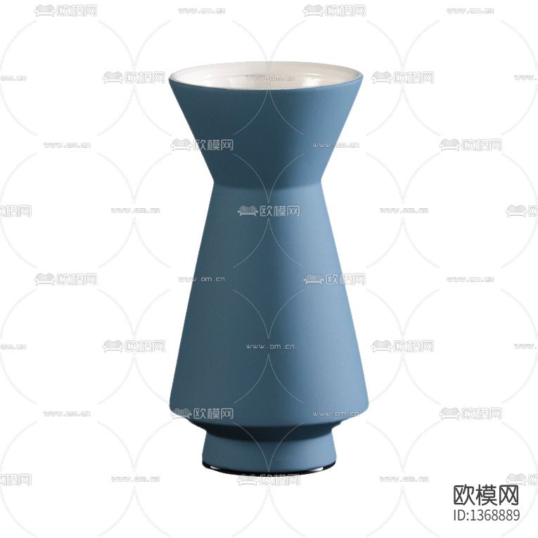 北欧极简莫兰迪蓝陶瓷花瓶下载