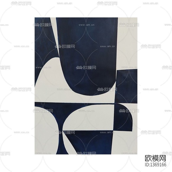 现代简约黑白色装饰抽象画下载