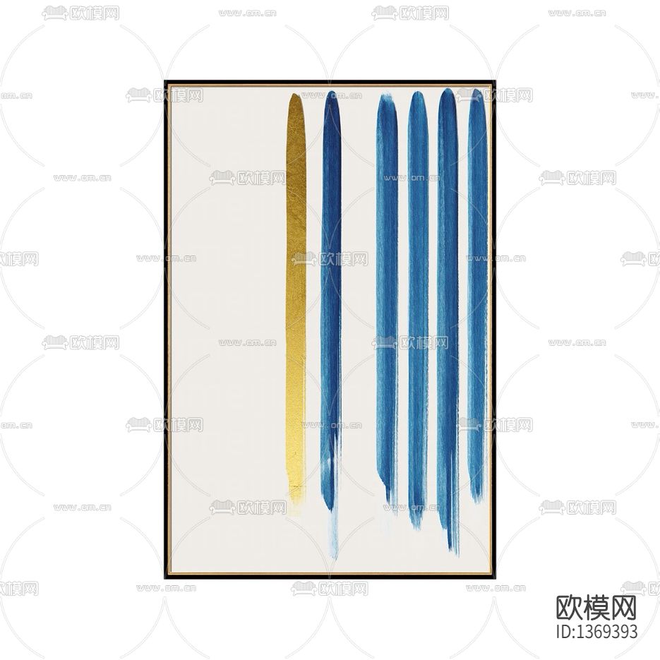 现代简约彩色线条抽象画