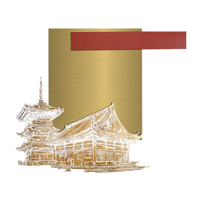  新中式轻奢塔楼古屋装置画 
