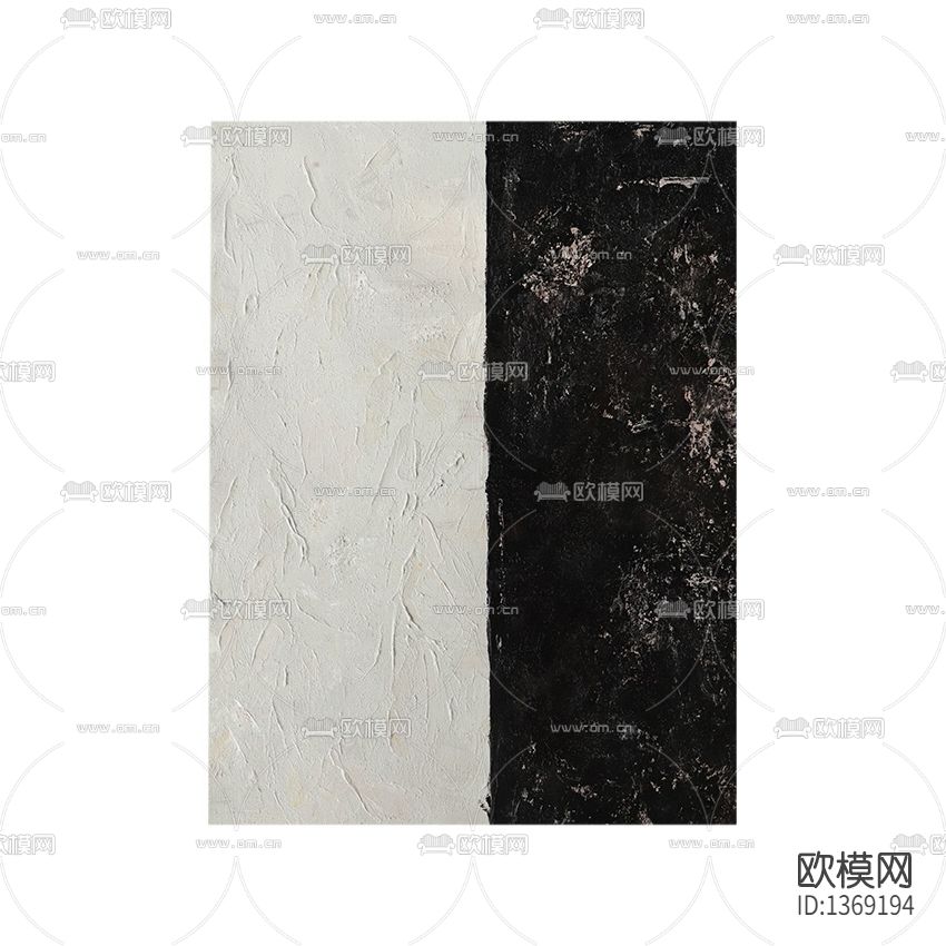 现代简约黑白色创意抽象画下载