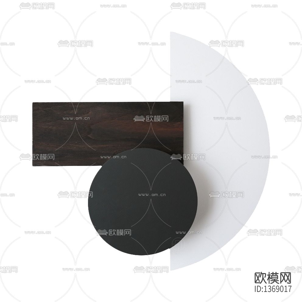 现代极简几何亚克力板装置画下载