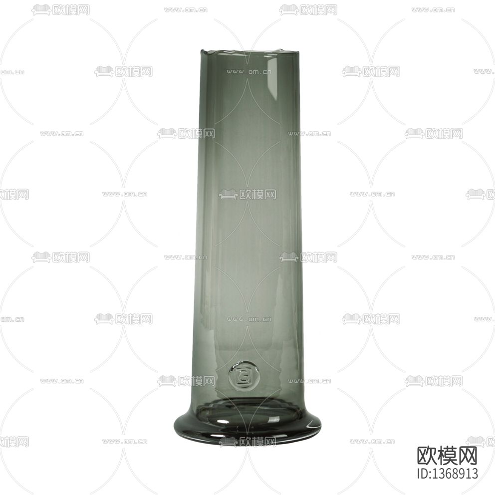 现代极简渐变深绿色高脚花瓶下载