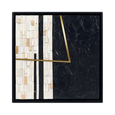  现代轻奢石材金属实物装置画 