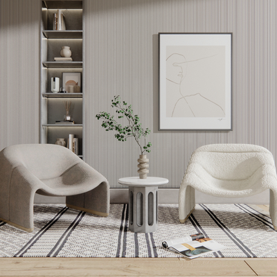  现代布艺休闲沙发su模型 