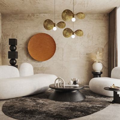  现代布艺懒人沙发su模型 