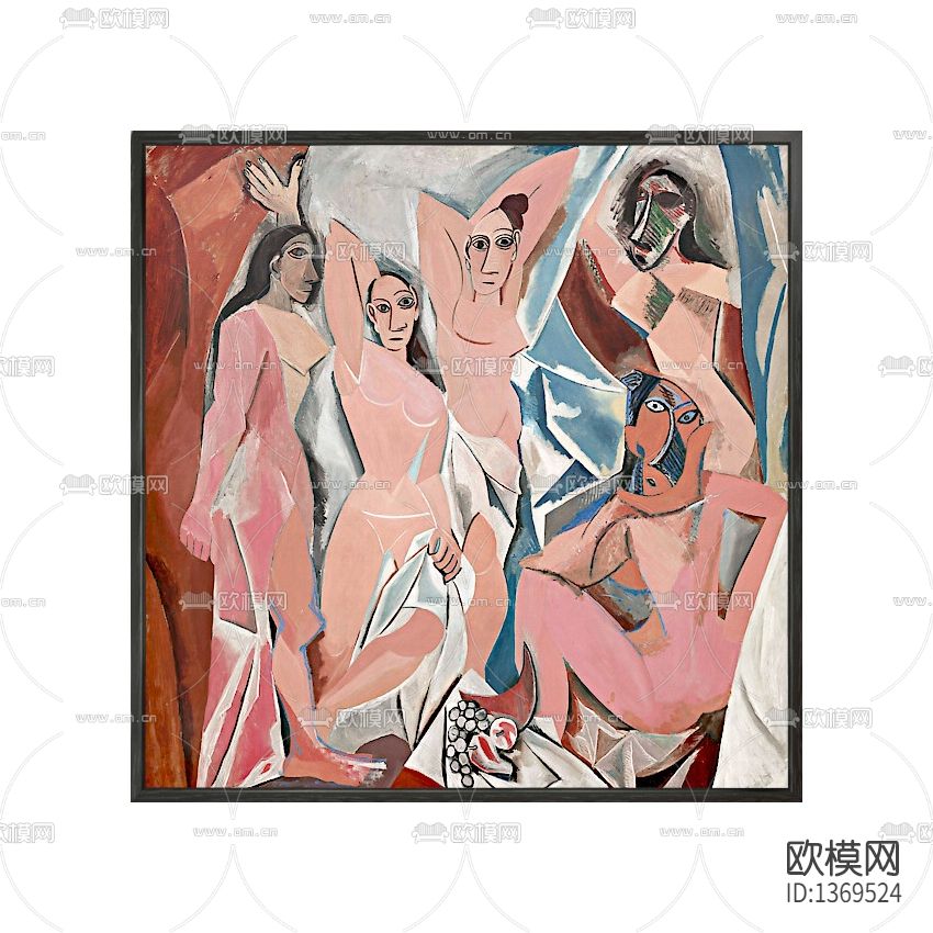 欧式复古毕加索-亚维农的少女-抽象画
