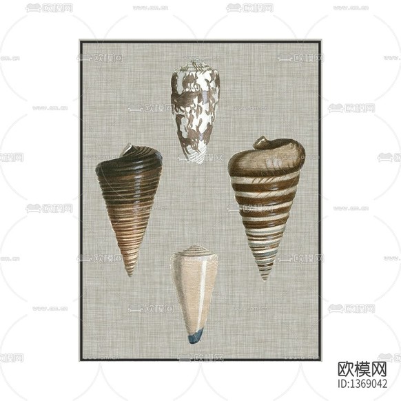 北欧简约创意海洋生物装置画下载