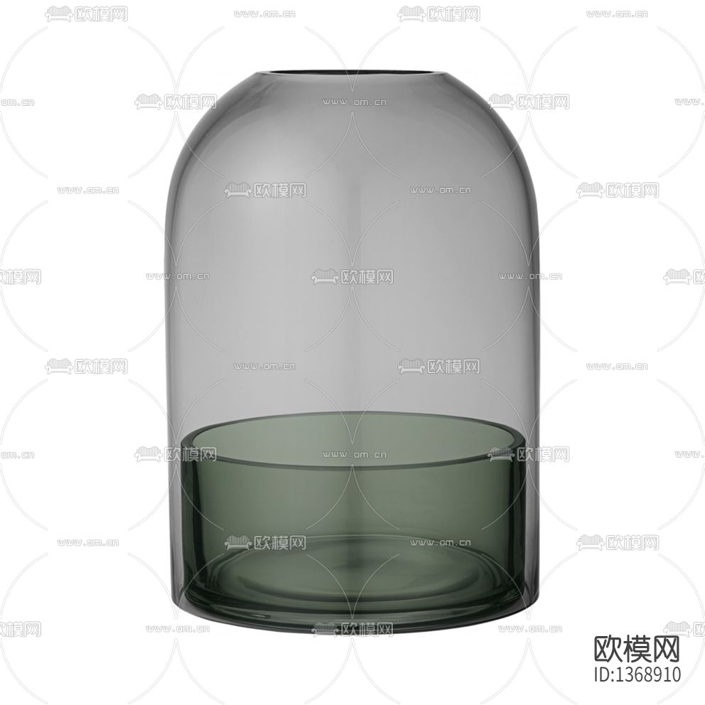 现代极简灰绿色玻璃花瓶下载
