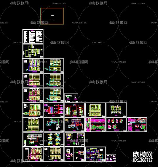 多层酒店弱电智能化cad施工图
