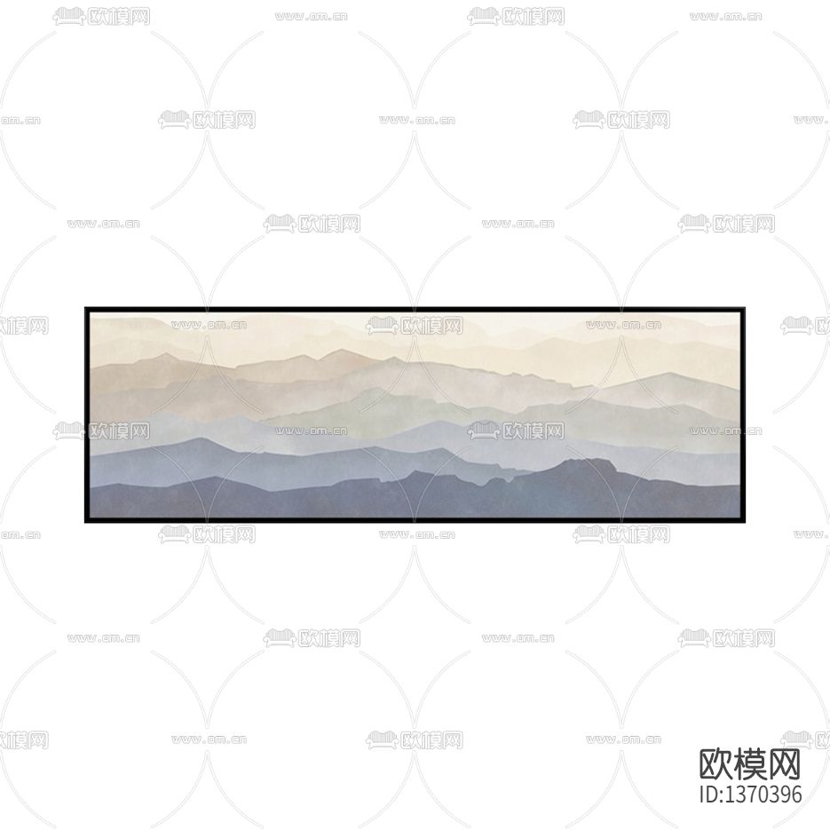 新中式禅意水墨山水画