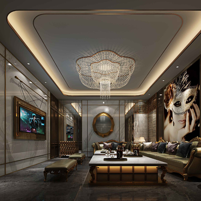 简欧3dktv模型-娱乐空间3d模型-3dmax模型免费下载-欧模网