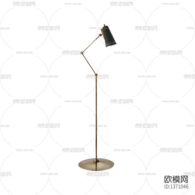 美式复古铁艺落地灯下载