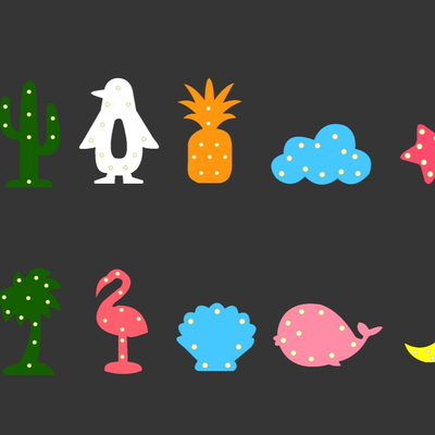  现代商业街店铺霓虹灯su模型 