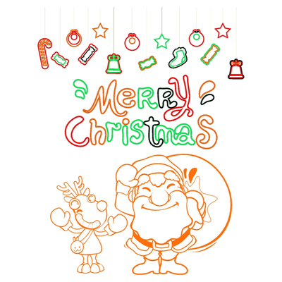  现代商业街店铺霓虹灯su模型 