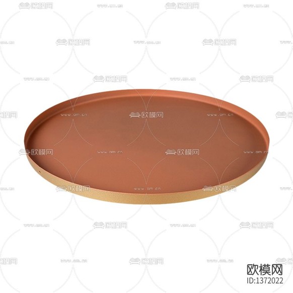 现代轻奢复古金属圆形托盘下载