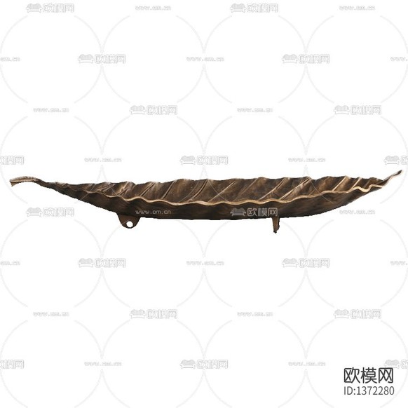 新中式实木做旧叶子托盘下载