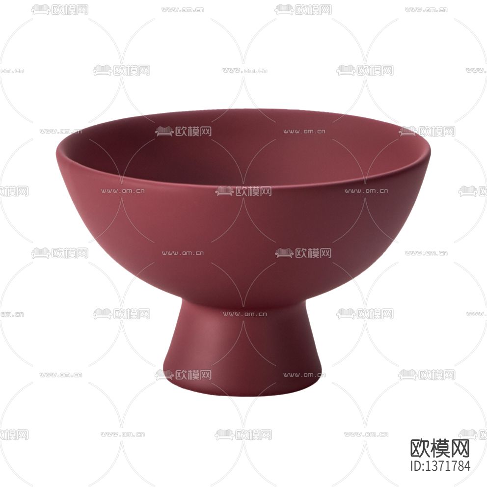 现代陶瓷丝绒浆果红色托盘下载