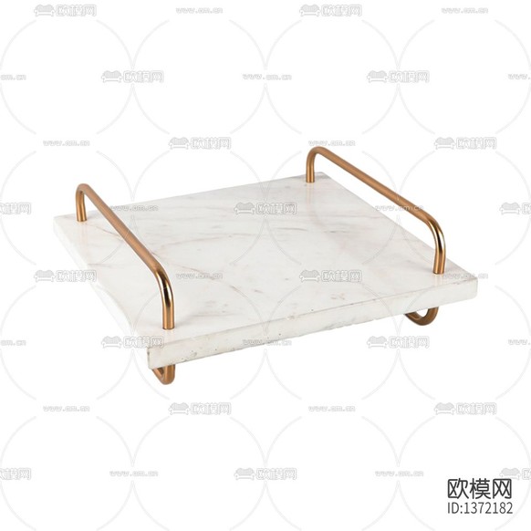 現(xiàn)代極簡大理石金屬托盤下載