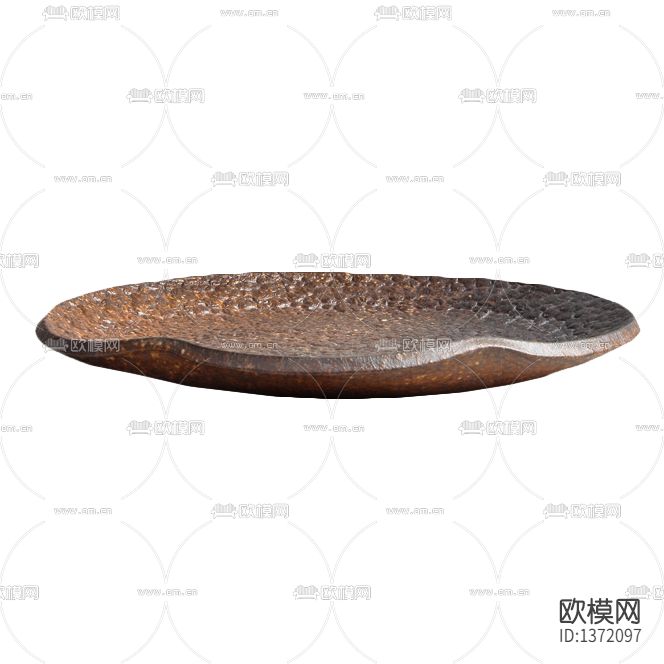 新中式复古手工粗陶托盘下载