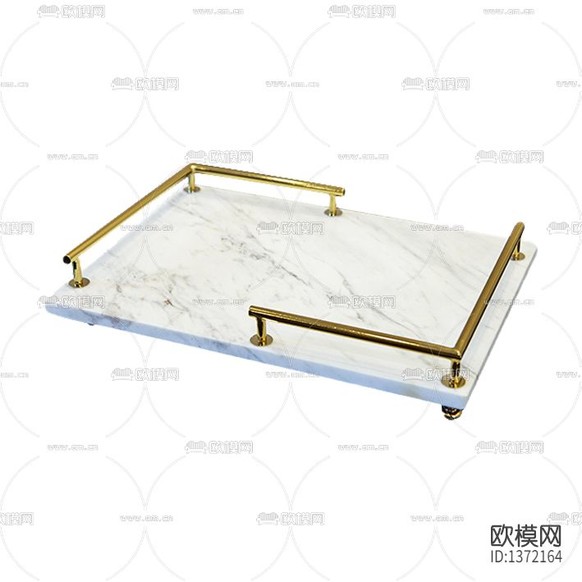 现代轻奢金属大理石托盘下载